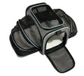 Pet Trolley Bag Mesh Car Kit in black, showing mesh sides and pull handle, size 46x28x28cm for pets up to 7.5 kg