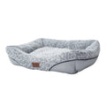 Swirl rose velvet dog bed with removable cushion for small and medium dogs and cats, S M L