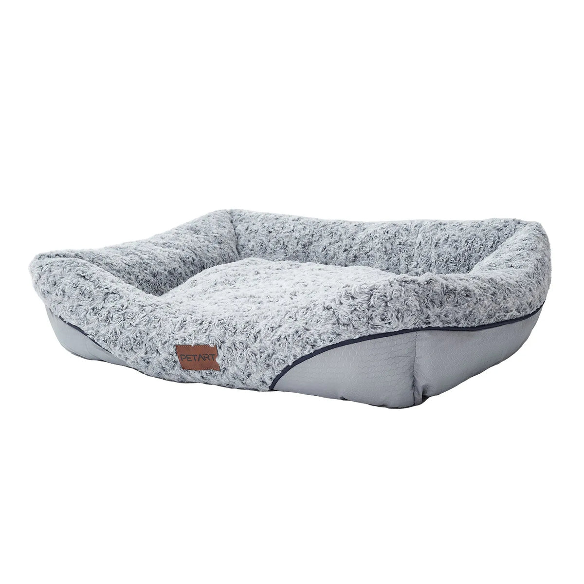 Swirl rose velvet dog bed with removable cushion for small and medium dogs and cats, S M L