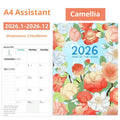 A4 secretary notebook 2026 year-round schedule book with paper cover and wood-free paper