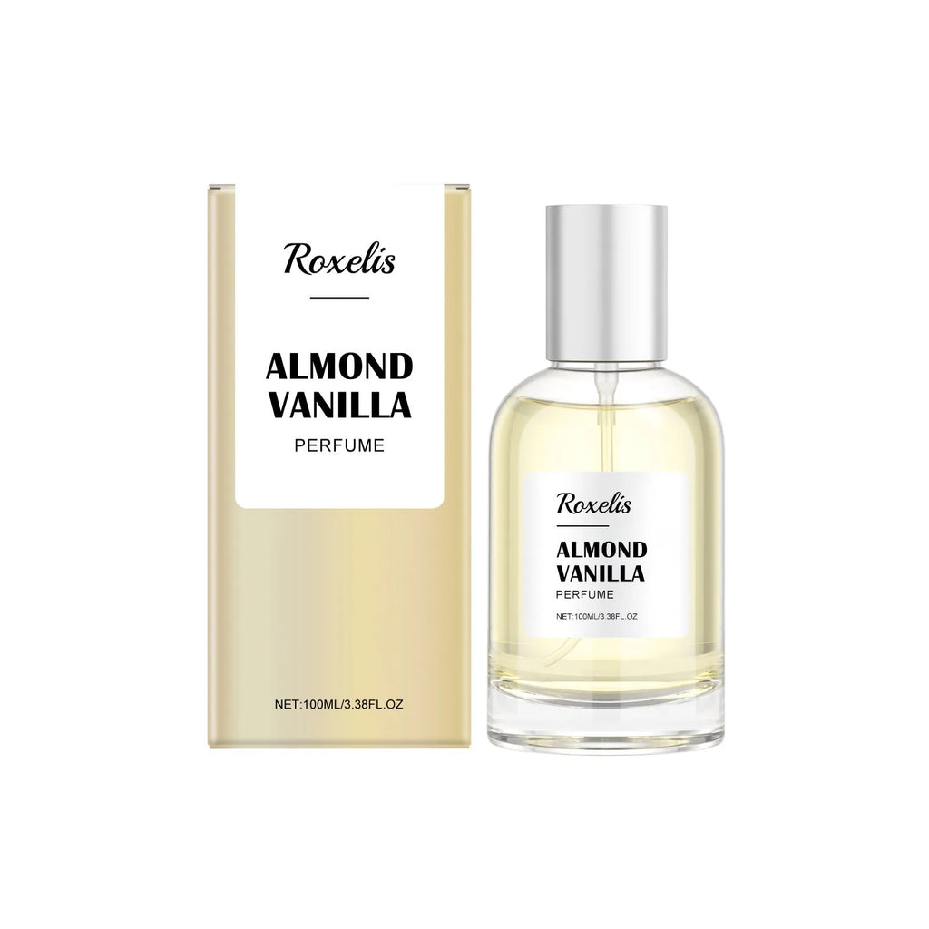 Vanilla Charm Perfume 100ml bottle with almond and citrus extract ingredients