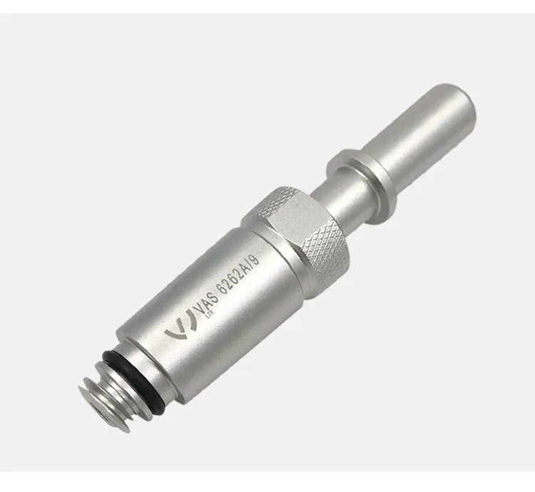 Silver metal transmission refuelling joint adapter tool for VAS6262-9 compatibility.