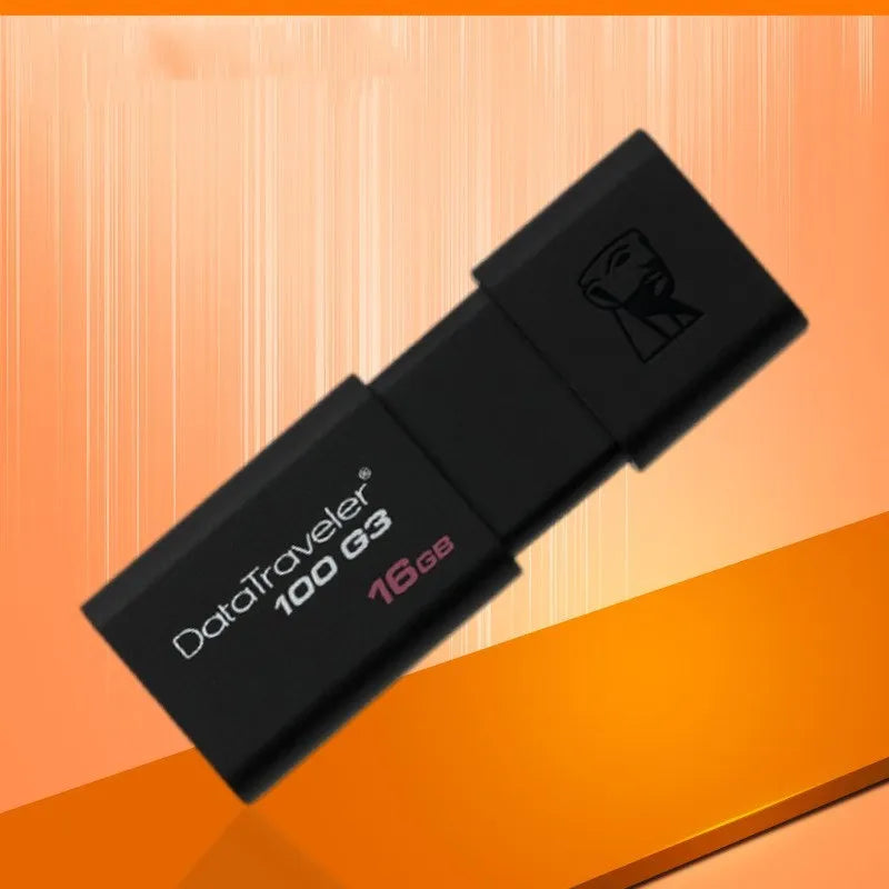 Black dual-use USB flash drive with sliding cover for mobile phone and computer data transfer