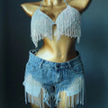 Gold diamond flowing swimsuit for women with nylon fabric and spandex lining