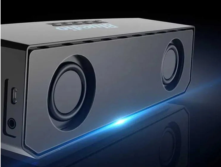 Black BS-6 Bluetooth smart speaker with compact rectangular design.
