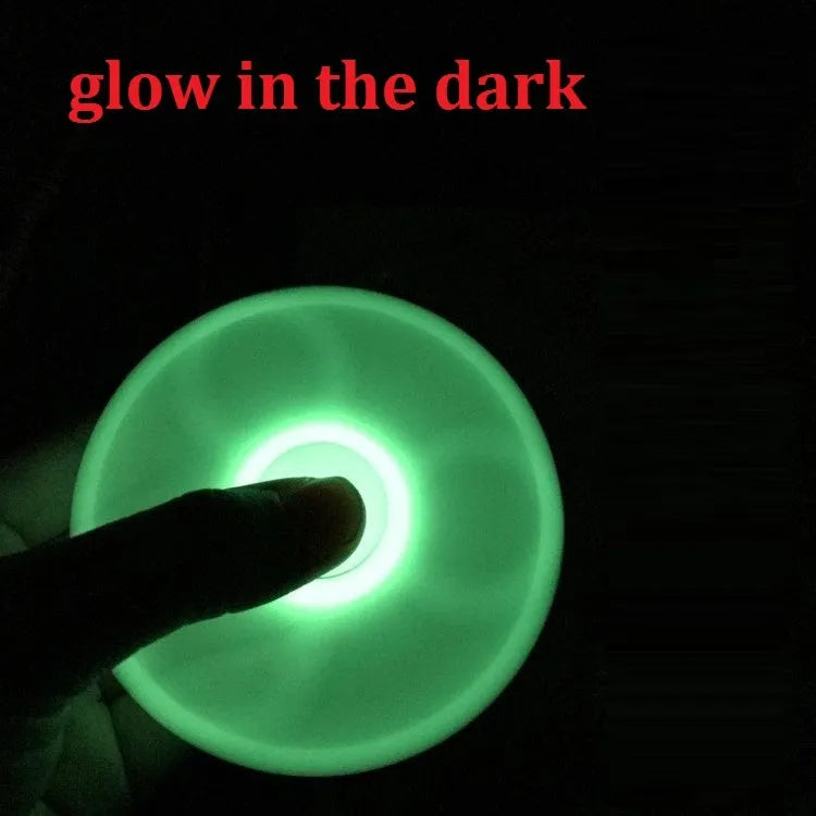 Glow in dark tri-spinner fidget toy white ABS plastic three-lobed design