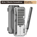 46-in-1 electric screwdriver portable rechargeable 4.2V lithium battery 340g gray with alloy screwdriver