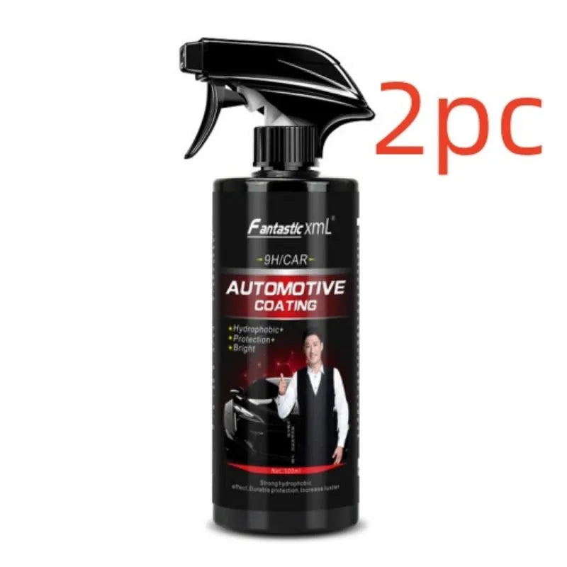 500ml bottle of automotive liquid coating spray with application towel