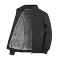 Men's winter thickening cotton coat in black, oversized fit, size M to 8XL, polyester fibre