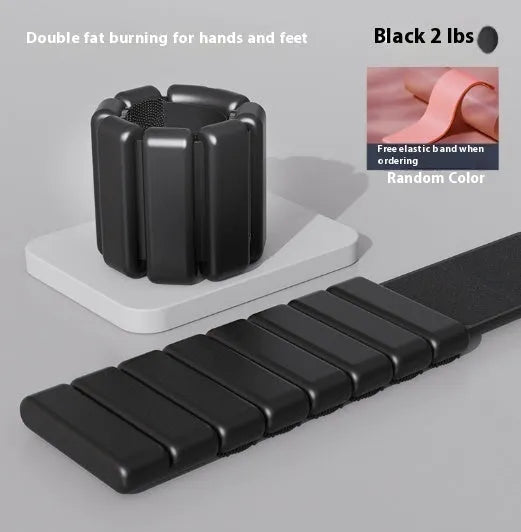 Velcro silicone fitness weight bracelet with detachable 1lb or 2lb weights