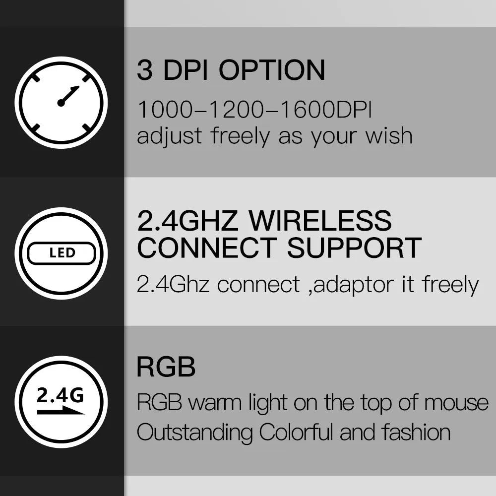 Black and white M618C wireless vertical ergonomic mouse with RGB lighting on a desk.