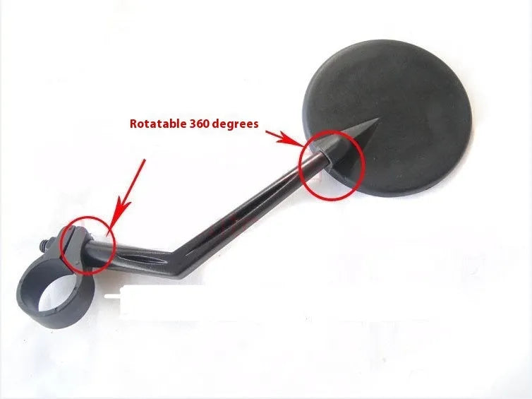 Mountain bike convex rearview mirror with plastic glass lens in Bubble Bag colour, free size, packaged with paper card OPP