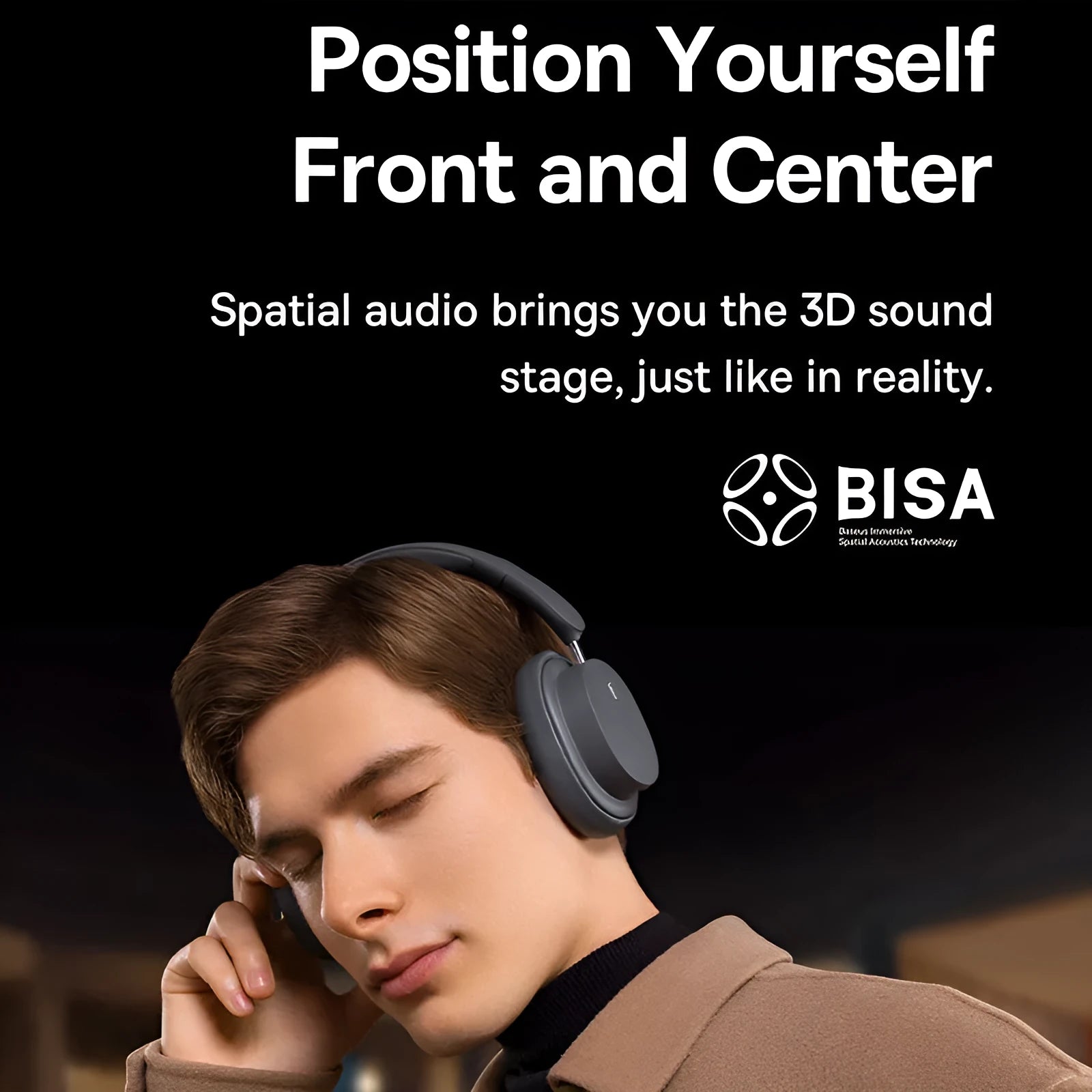 Beige plastic Bluetooth headset for cell phone and computer use with 10-metre wireless range