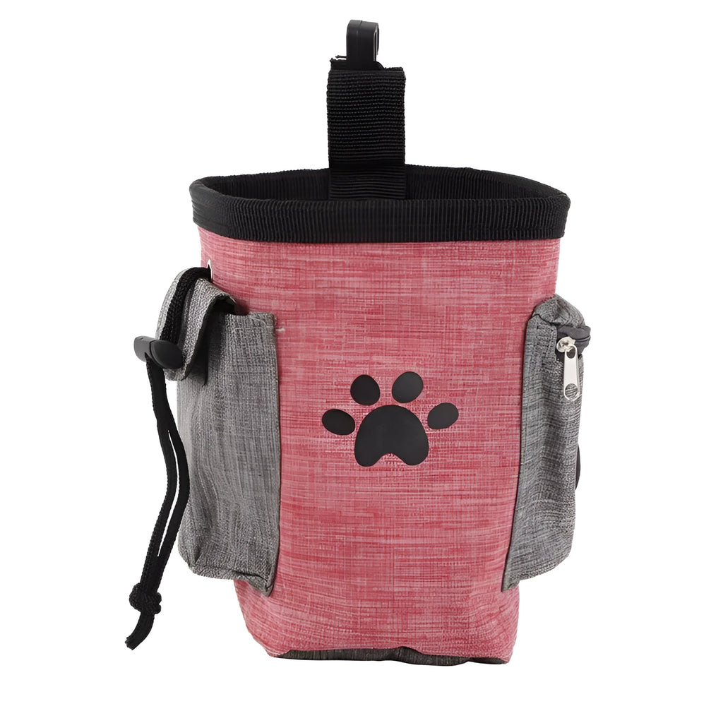 Pet treat bag belt pouch oxford fabric 17x13cm beige colour