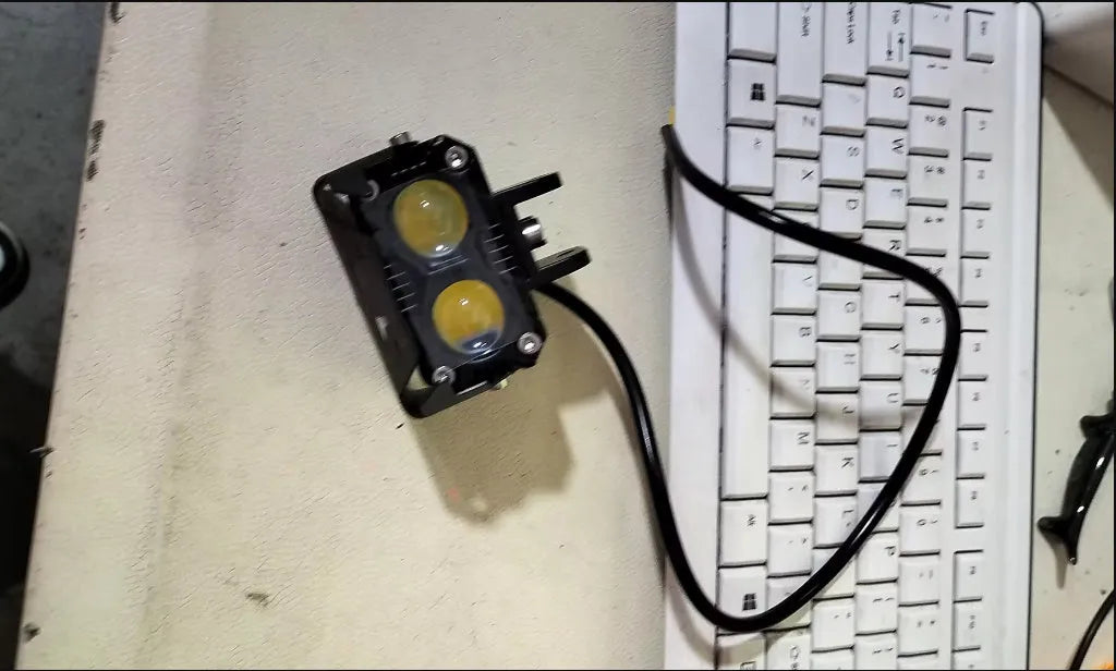 Motorcycle light two-colour lens headlight aviation aluminium off-road spotlight