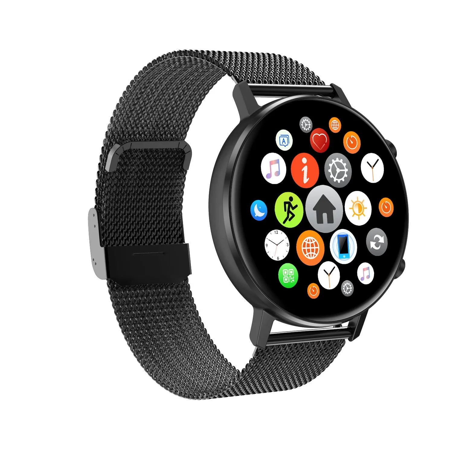 DT96 smart fitness tracker bracelet with steel strap and colour screen