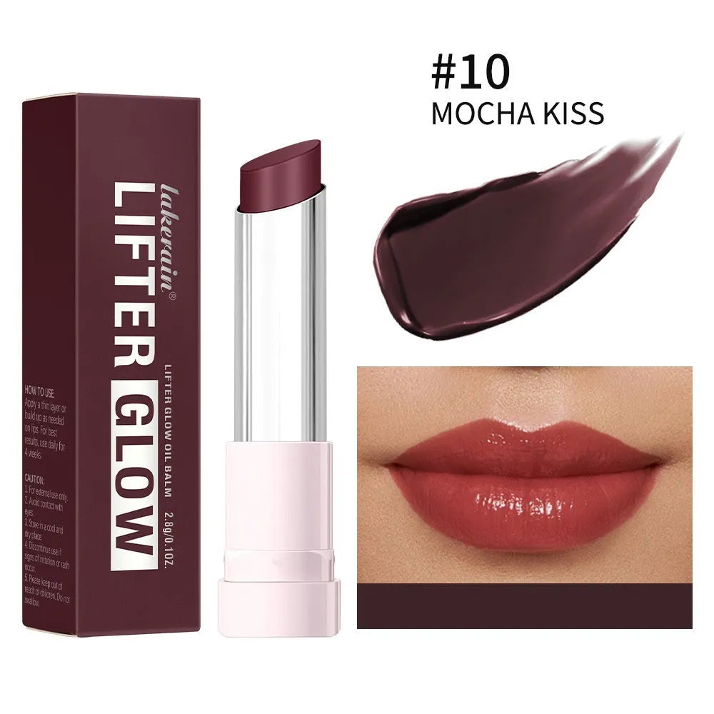 Women's portable hydrating lipstick 2.8g, moisturising and nourishing, available in ten shades