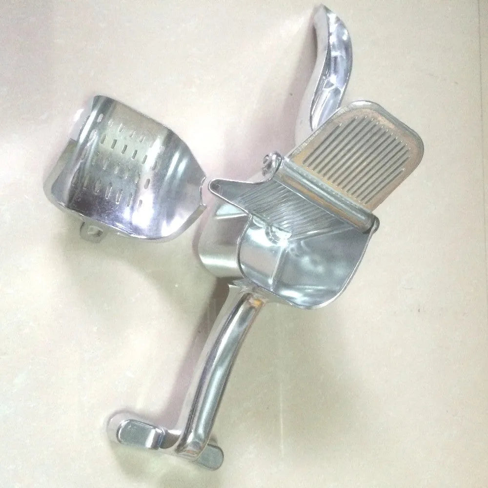 Silver heavy duty aluminium and steel lemon squeezer with lever and large bowl