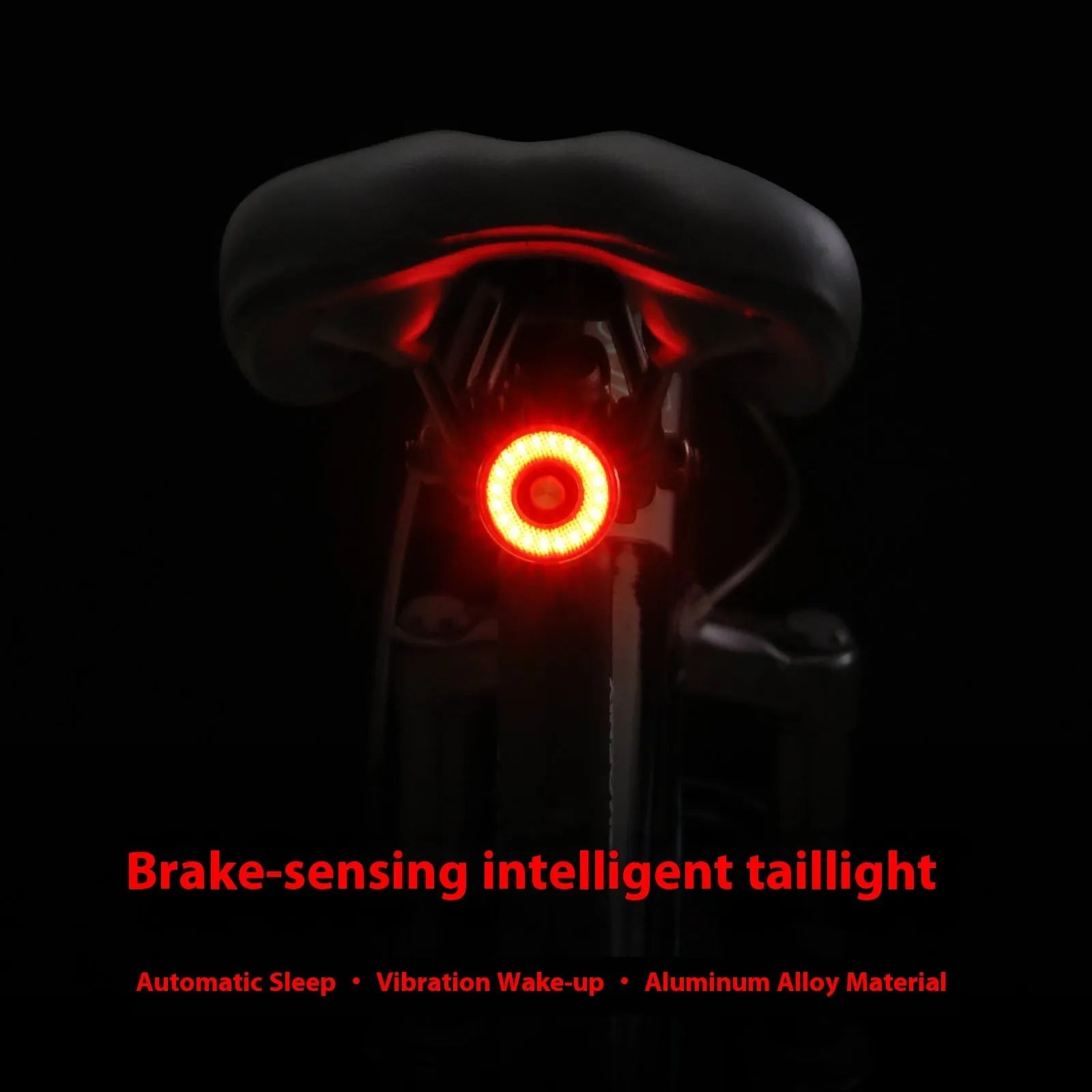 Warning cycling fixture bicycle taillight road aluminium alloy 8x3x12cm 84g Smart Eye Q5