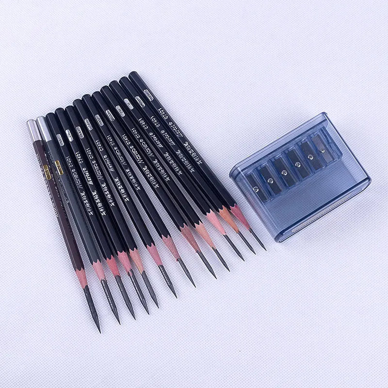 LK06 manual pencil sharpener with six pencil holes and ABS plastic housing