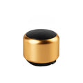 Small portable Bluetooth speaker in black, blue, gold, or pink colour
