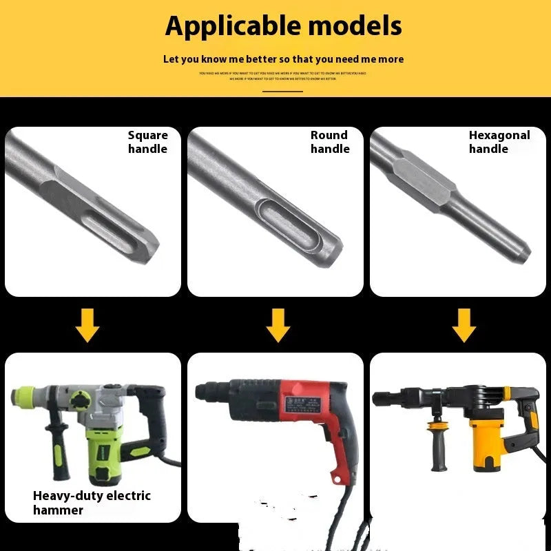 30mm electric hammer chopping bit with square handle widened shank for demolition