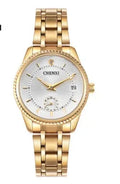 Quartz watch strap watch with black dial and analogue display for men and women