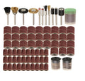 Electric grinder accessories combo set with 150 pieces including steel, copper, sand and diamond wool components