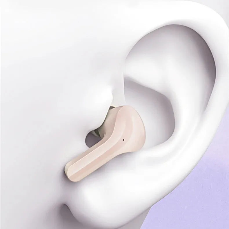 QX10 Bluetooth earphone with digital display, PC ABS material, in-ear design, black colour