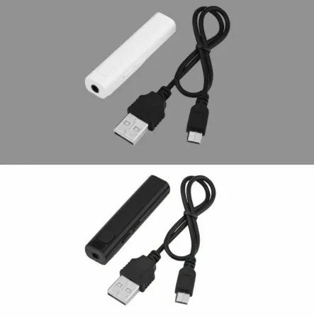 Mini Bluetooth real time voice translator for 26 languages, black device on white background