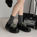 Big Head derby platform casual leather shoes in microfiber and rubber for men and women.