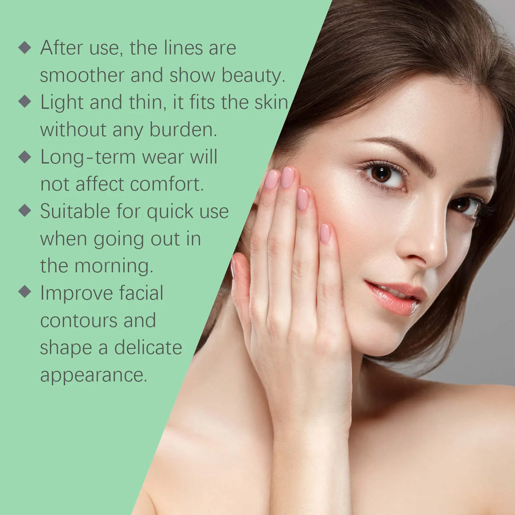 Invisible face nursing adhesive bandage suit with droplet-shaped and small lifting stickers for facial firming