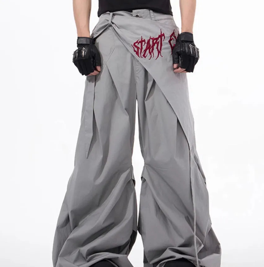 Boys wide-leg summer trousers in Korean style solid black colour