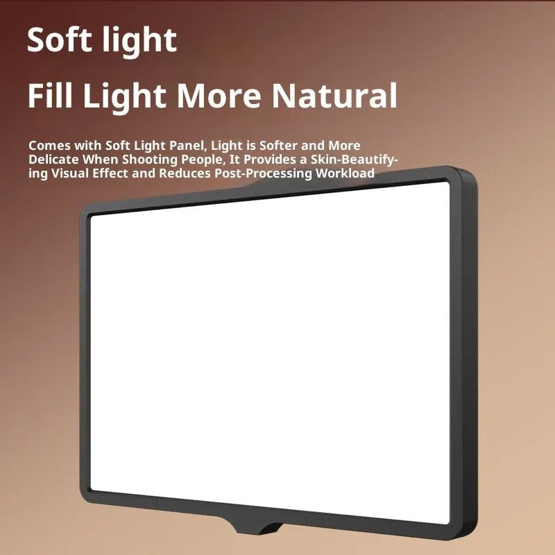 Black 10-inch 24W USB eye-care beauty fill light on desktop with stand for makeup mirror lighting