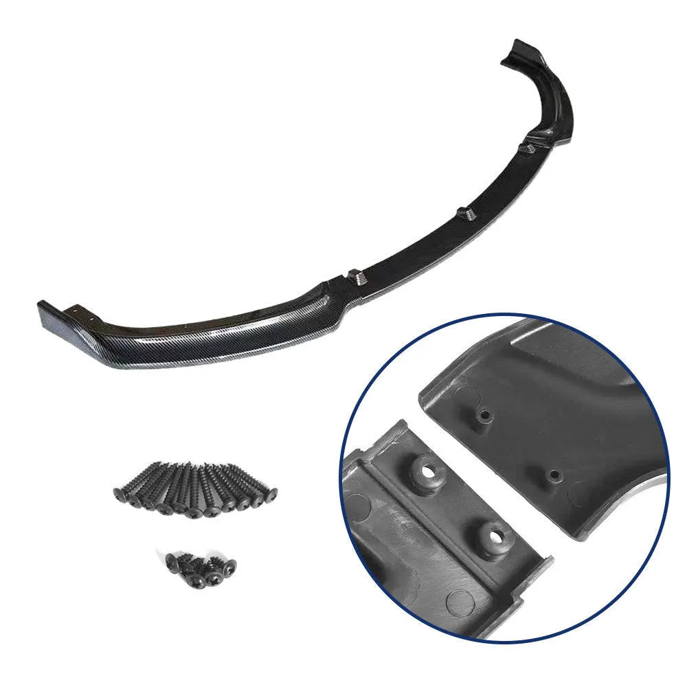 Bright black polypropylene front bumper lip spoiler for BMW 3 Series F30 F35