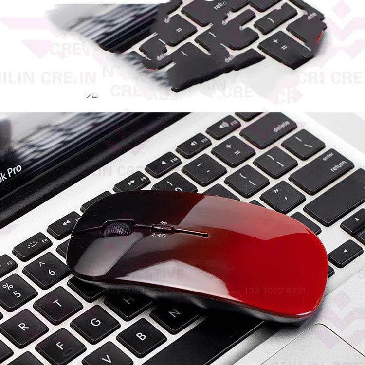 Wireless Bluetooth dual mode slim mini mouse with 1200 DPI adjustable resolution in black