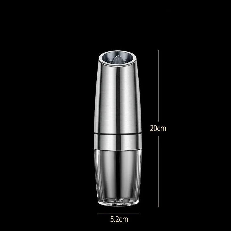 Rechargeable electric salt and pepper grinder set with clear acrylic body and ceramic mechanism