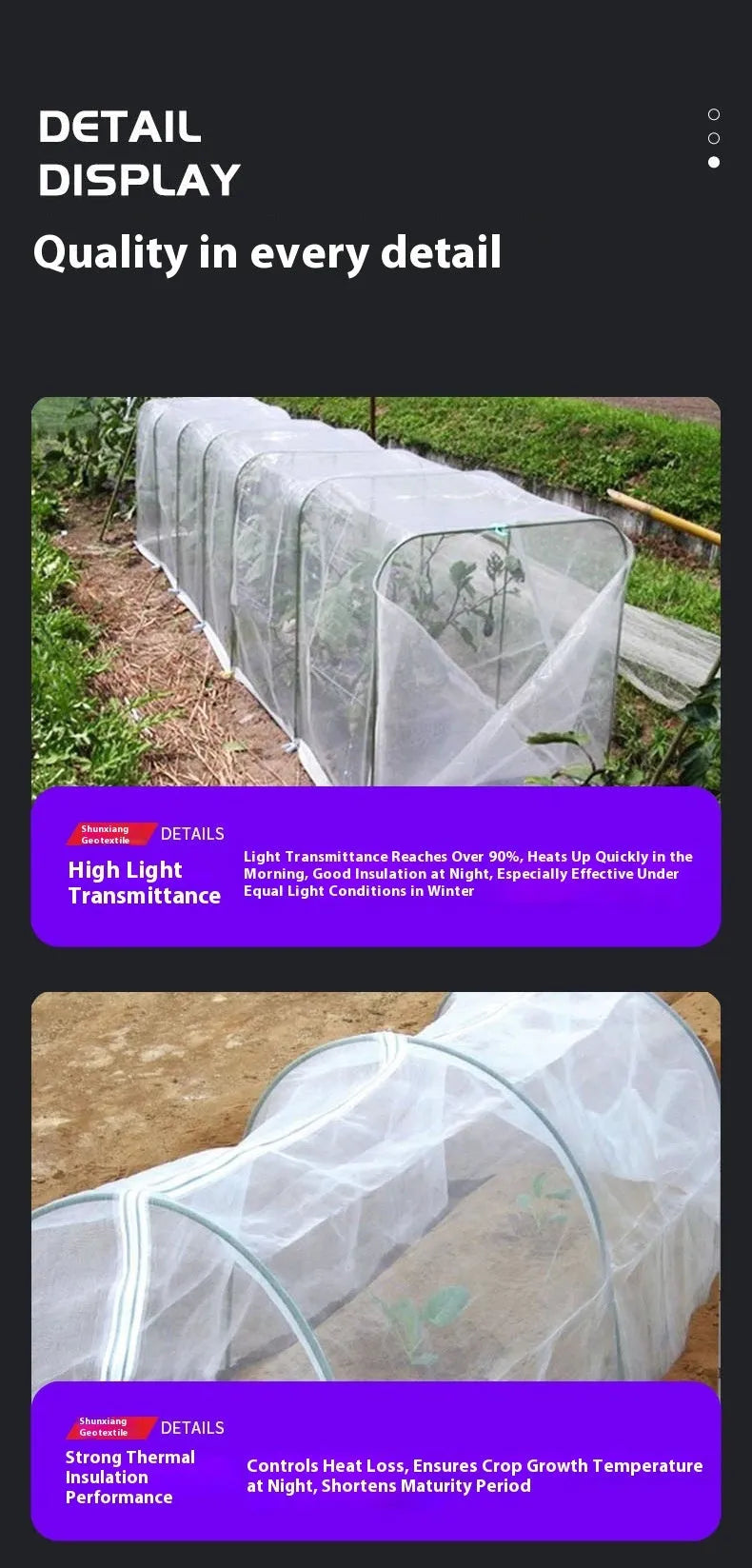 Roll of 4 metre wide, 8 metre long clear plastic greenhouse film for vegetable shed insulation.