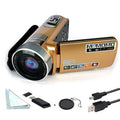 Black digital camera with 3.0 inch rotating LCD screen, CMOS sensor, HD 1080P video, 122x58x60mm, 315g