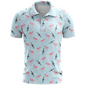 3D printed pattern on a loose fit short sleeve sports T-shirt made from bird eye cloth polyester.