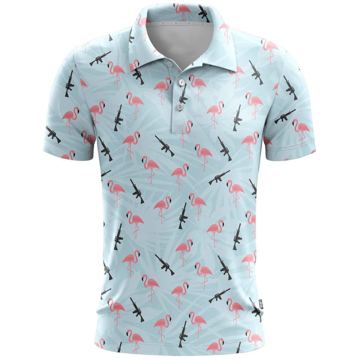 3D printed pattern on a loose fit short sleeve sports T-shirt made from bird eye cloth polyester.