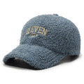 Winter lambskin baseball cap with adjustable strap and dome crown in various colours