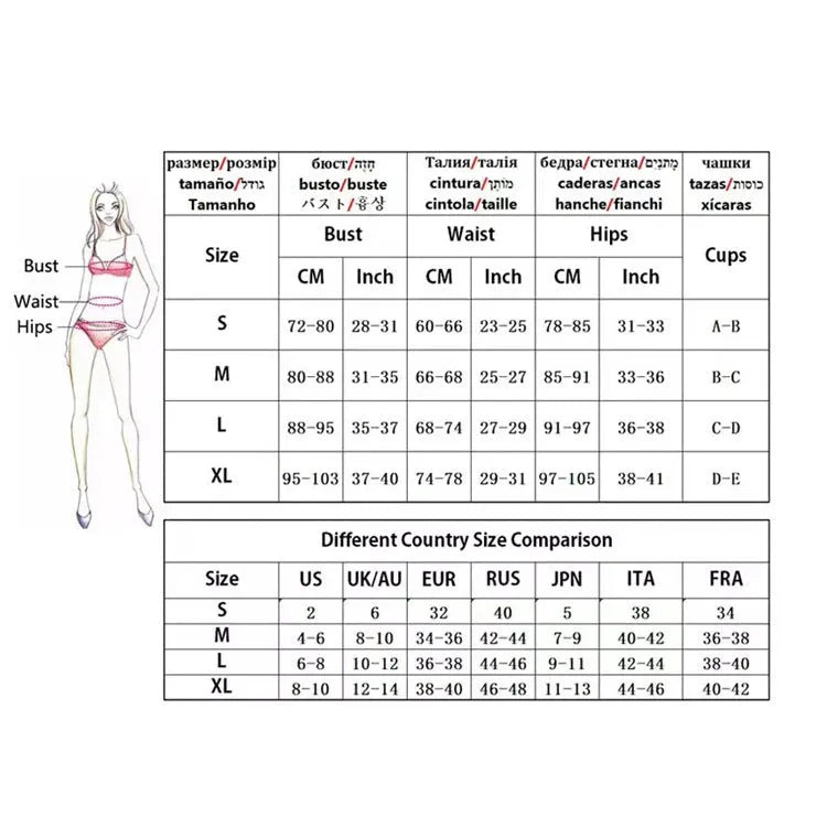 Women's leopard print polka dot hollow design nylon bikini swimwear