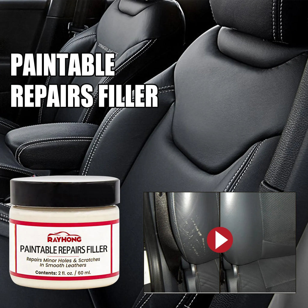 60ml leather repair paste in 5cm by 4.4cm packaging for car seat and sofa scratch restoration