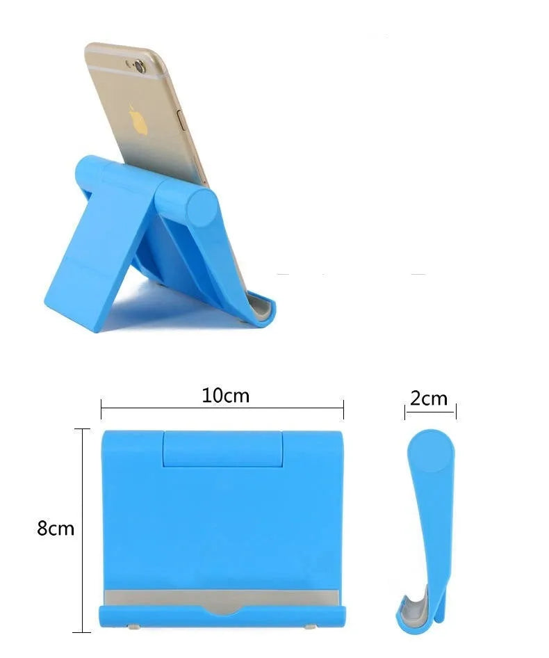 S059 universal folding phone and tablet stand in black, PP and TPR, 10cm x 8cm x 2cm, 37g