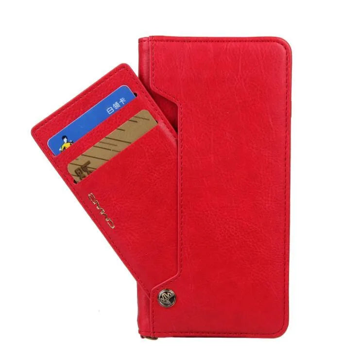 Magnetic card holder deluxe leather flip book case for iPhone 8 Plus
