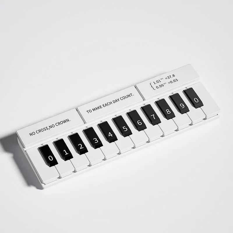 Black and white plastic piano-shaped temporary parking sign for car space marking