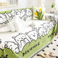 Thickened waffle sofa towel in cartoon anime Meow star paradise print, full covered one piece, 180 cm wide