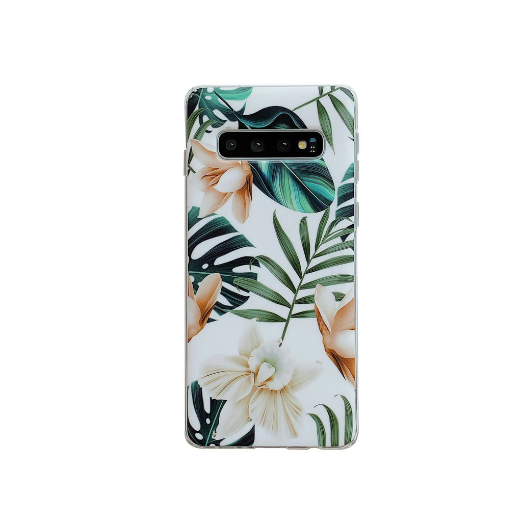 Samsung phone case with floral TPU back cover in safflower pattern