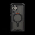 Drop-resistant magnetic suction phone case with bracket for Samsung S25 Ultra, black